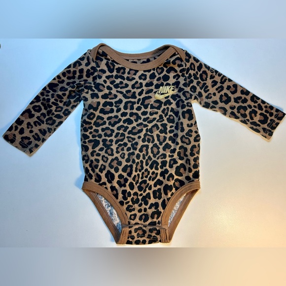 Nike Other - ✅Nike Leopard Print Baby Onesie, 6M